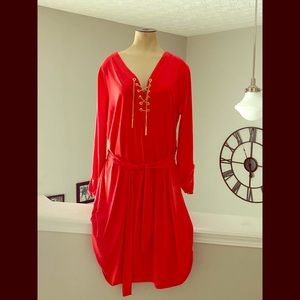 1x Michael Kors Orange 3/4 Sleeve Dress